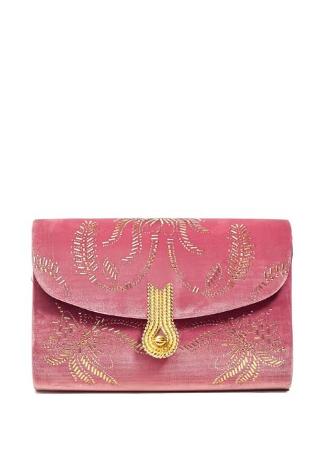 Powder pink foliage queen mid clutch Amato Daniele - women AMATO DANIELE | 877864AVELLUTOSTRASSRS